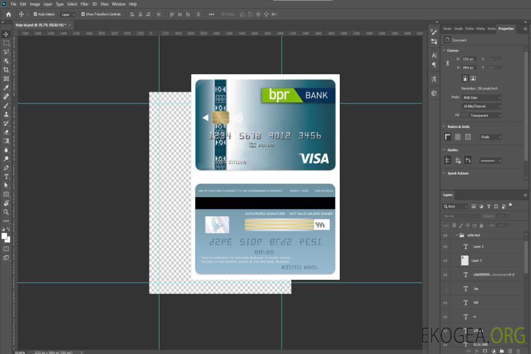 Carte de crédit classique visa bancaire Burundi BPR template Carte de crédit classique visa bancaire Burundi BPR template